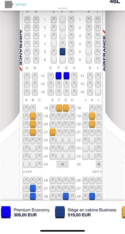 place cote hublot air france boeing 777|Plan de cabine l'Air France de Boeing 777.